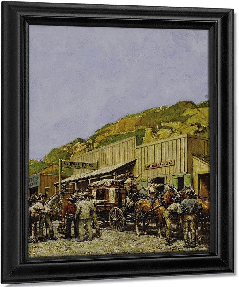 Wells Fargo Stage C. 1948 By Norman Mills Price Fine Art Print