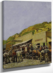 Wells Fargo Stage C. 1948 By Norman Mills Price Fine Art Print