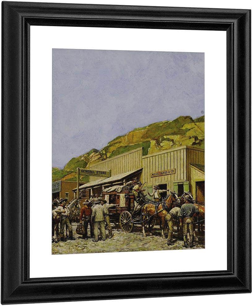 Wells Fargo Stage C. 1948 By Norman Mills Price Fine Art Print