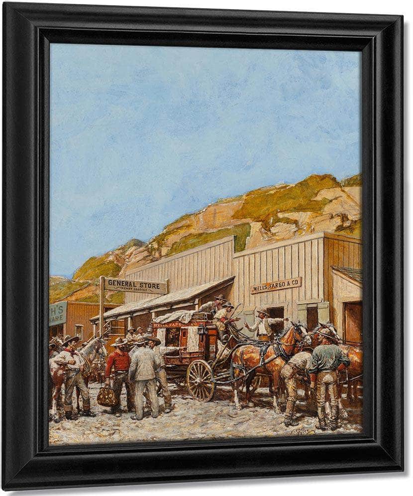 Wells Fargo Stagecoach 1948 By Norman Mills Price Fine Art Print