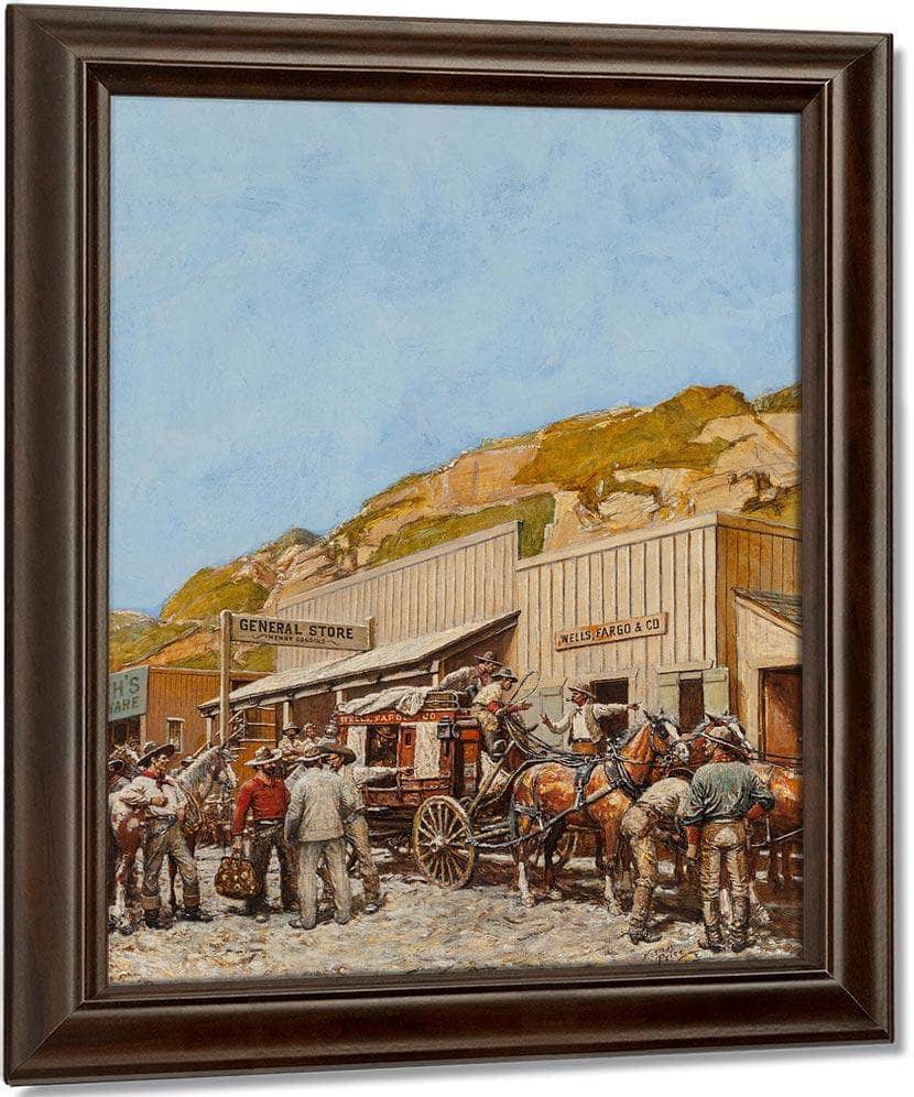 Wells Fargo Stagecoach 1948 By Norman Mills Price Fine Art Print