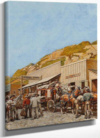 Wells Fargo Stagecoach 1948 By Norman Mills Price Fine Art Print
