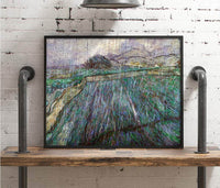 Wheat Field In Rain Painting Vincent Van Gogh Canvas Art Fine Art Print