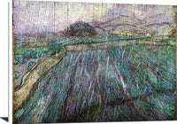 Wheat Field In Rain Painting Vincent Van Gogh Canvas Art Fine Art Print