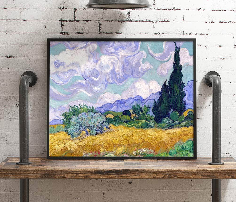 Wheat Field With Cypruses Painting Vincent Van Gogh Canvas Art Fine Art Print
