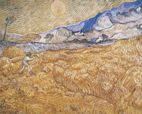 Wheat Field With Reaper (Harvest In Provence) By Vincent Van Gogh Fine Art Print