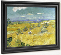 Wheat Fields With Reaper Auvers By Vincent Van Gogh Fine Art Print