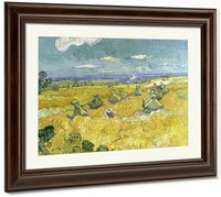 Wheat Fields With Reaper Auvers By Vincent Van Gogh Fine Art Print