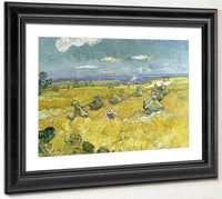 Wheat Fields With Reaper Auvers By Vincent Van Gogh Fine Art Print