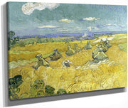 Wheat Fields With Reaper Auvers By Vincent Van Gogh Fine Art Print