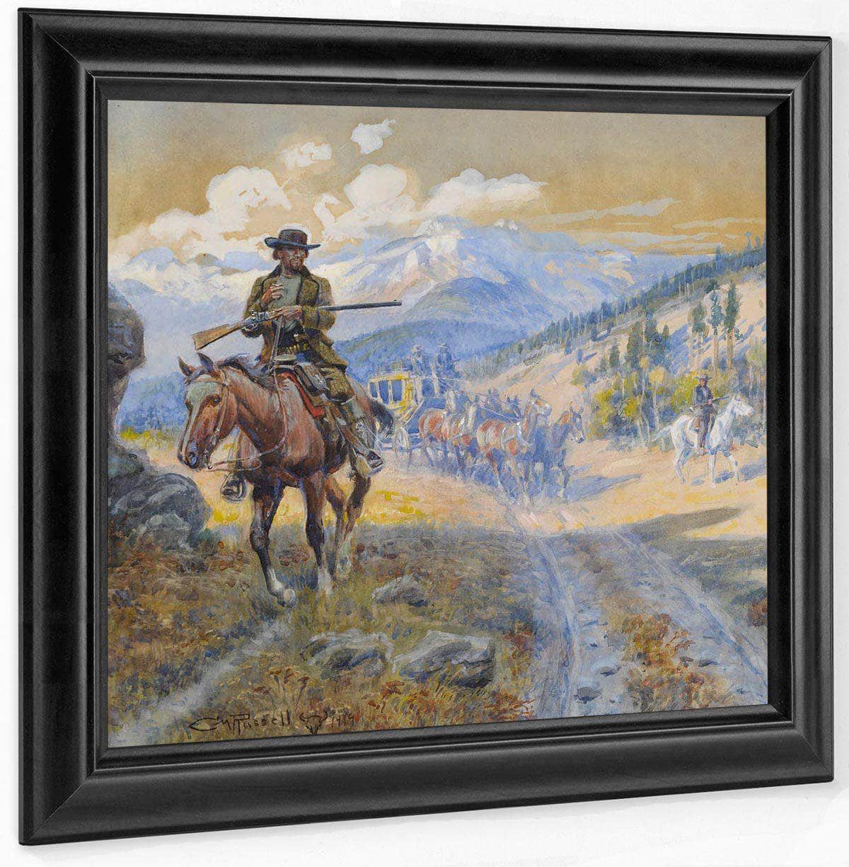 When Guns Were The Locks Of The Treasure Box By Charles Marion Russell Fine Art Print