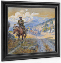 When Guns Were The Locks Of The Treasure Box By Charles Marion Russell Fine Art Print