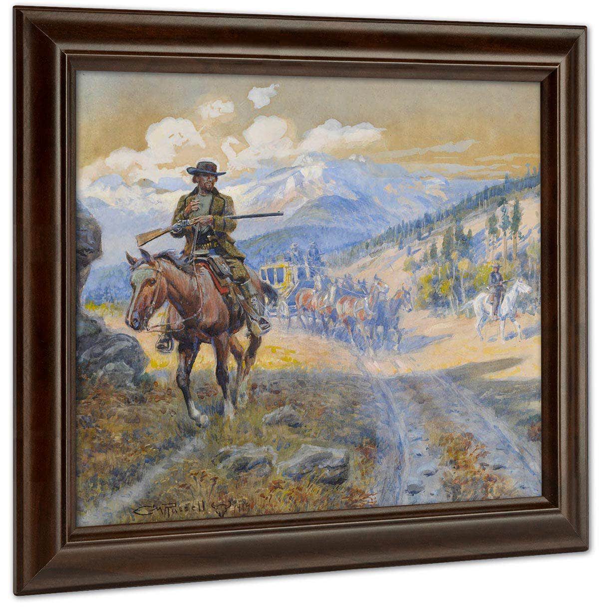 When Guns Were The Locks Of The Treasure Box By Charles Marion Russell Fine Art Print