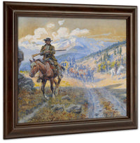 When Guns Were The Locks Of The Treasure Box By Charles Marion Russell Fine Art Print