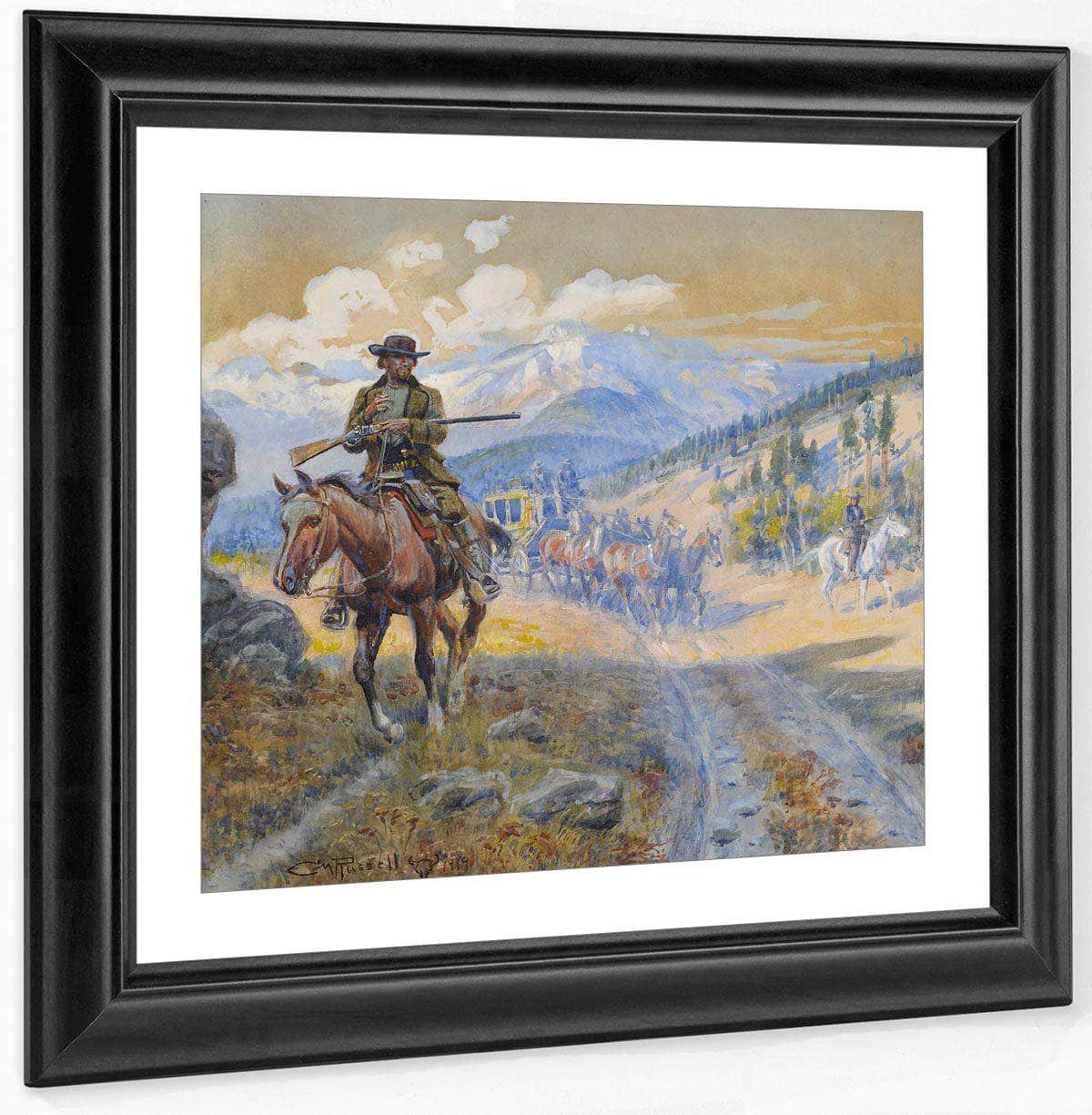 When Guns Were The Locks Of The Treasure Box By Charles Marion Russell Fine Art Print