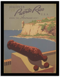 Where The America Meet  Vintage Poster Fine Art Print