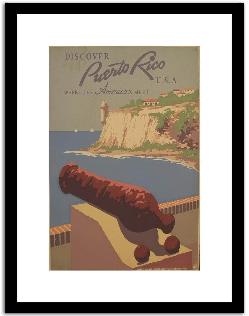 Where The America Meet  Vintage Poster Fine Art Print