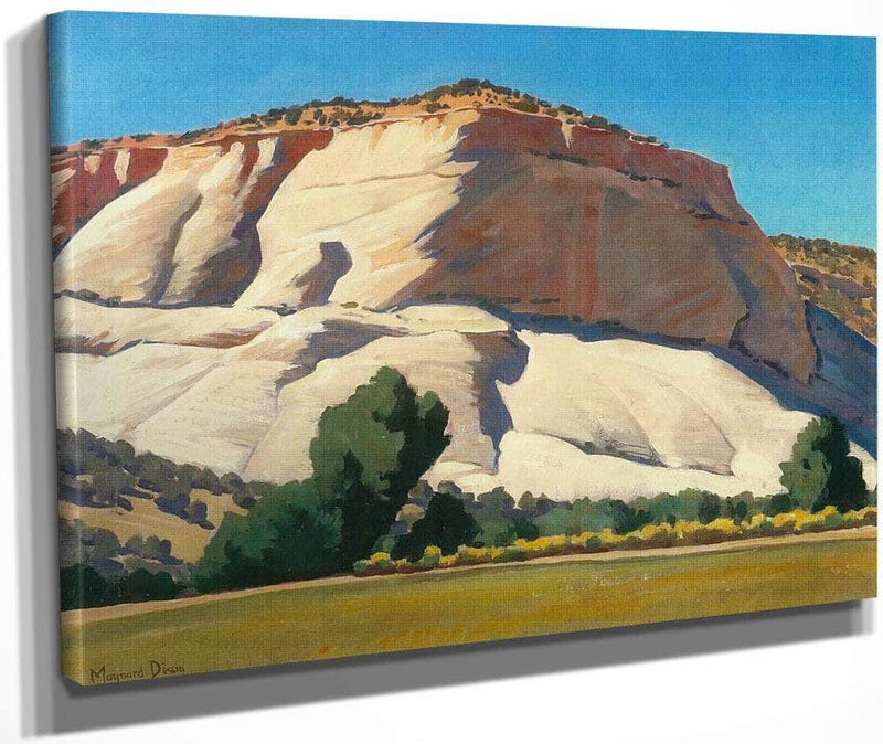 White Butte And Meadow By Maynard Dixon Fine Art Print