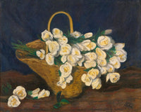 White By Roses By In By Basket By Walt Kuhn Fine Art Print