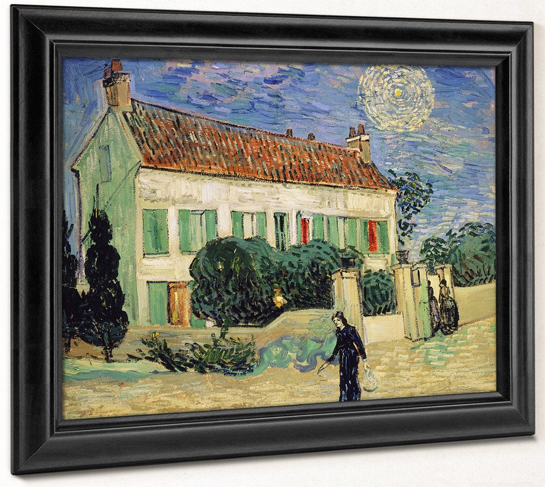 White House At Night By Vincent Van Gogh Fine Art Print