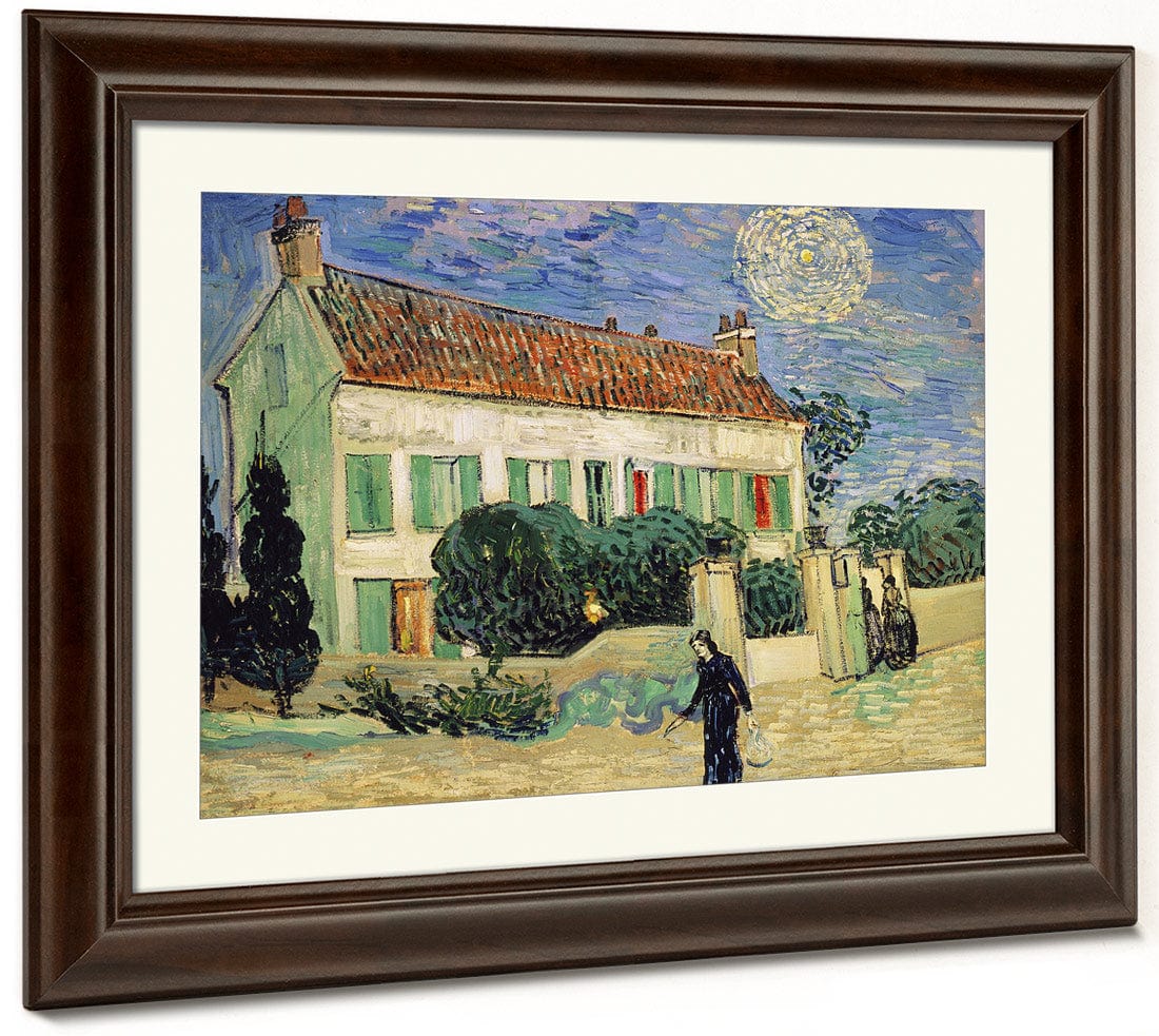 White House At Night By Vincent Van Gogh Fine Art Print