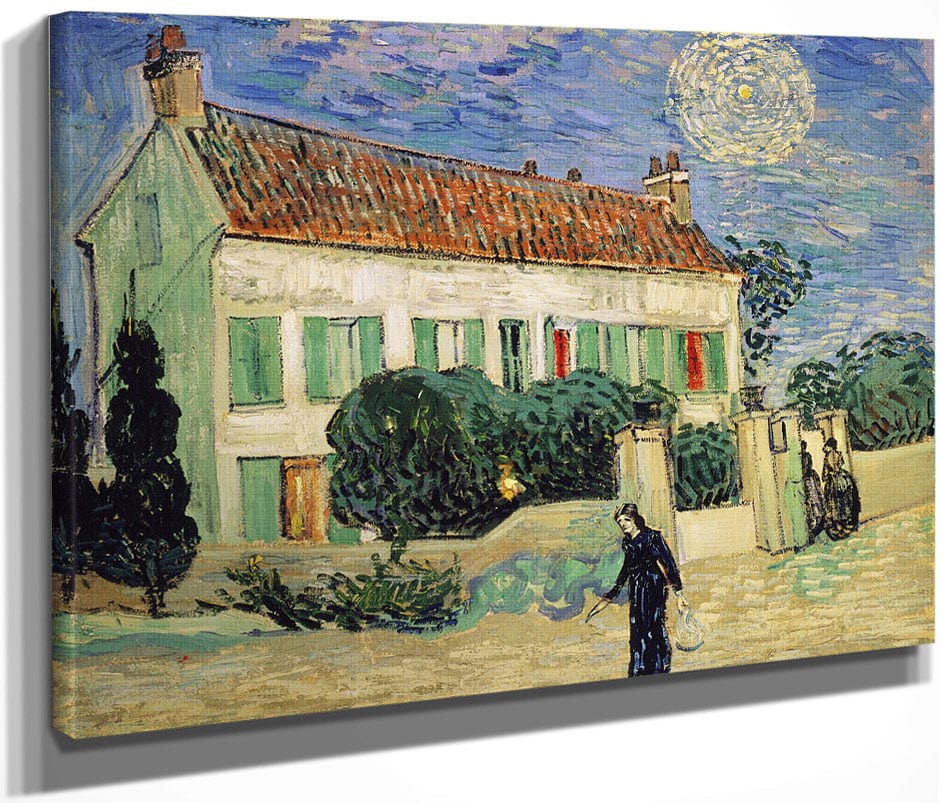 White House At Night By Vincent Van Gogh Fine Art Print