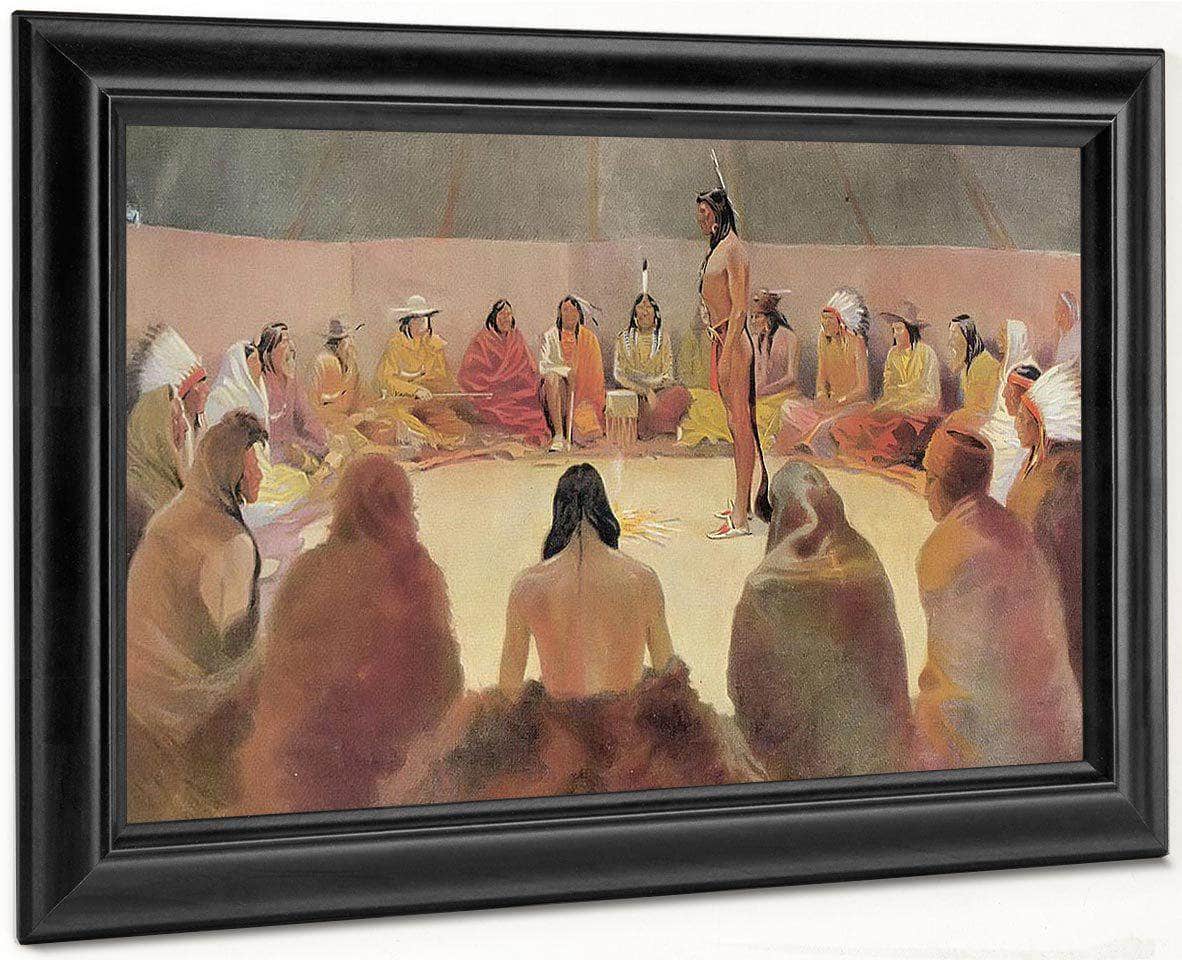 White Otter Defies The White Man By Frederic Remington Fine Art Print