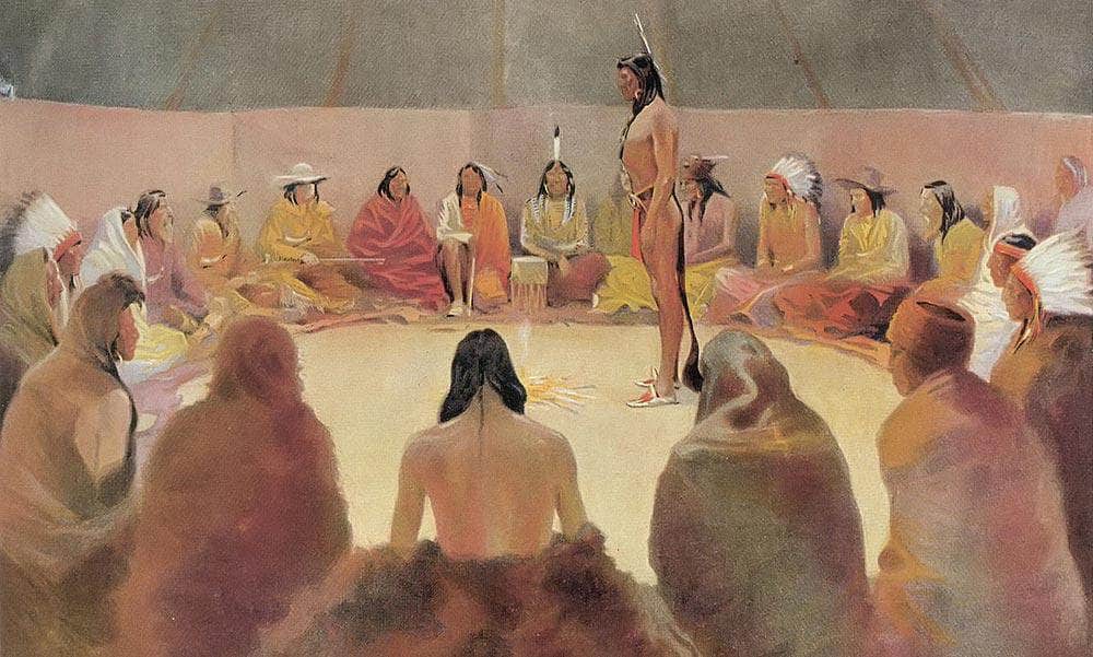 White Otter Defies The White Man By Frederic Remington Fine Art Print