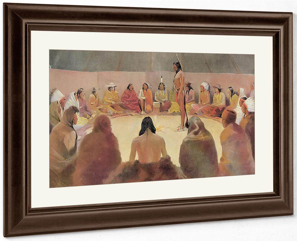 White Otter Defies The White Man By Frederic Remington Fine Art Print