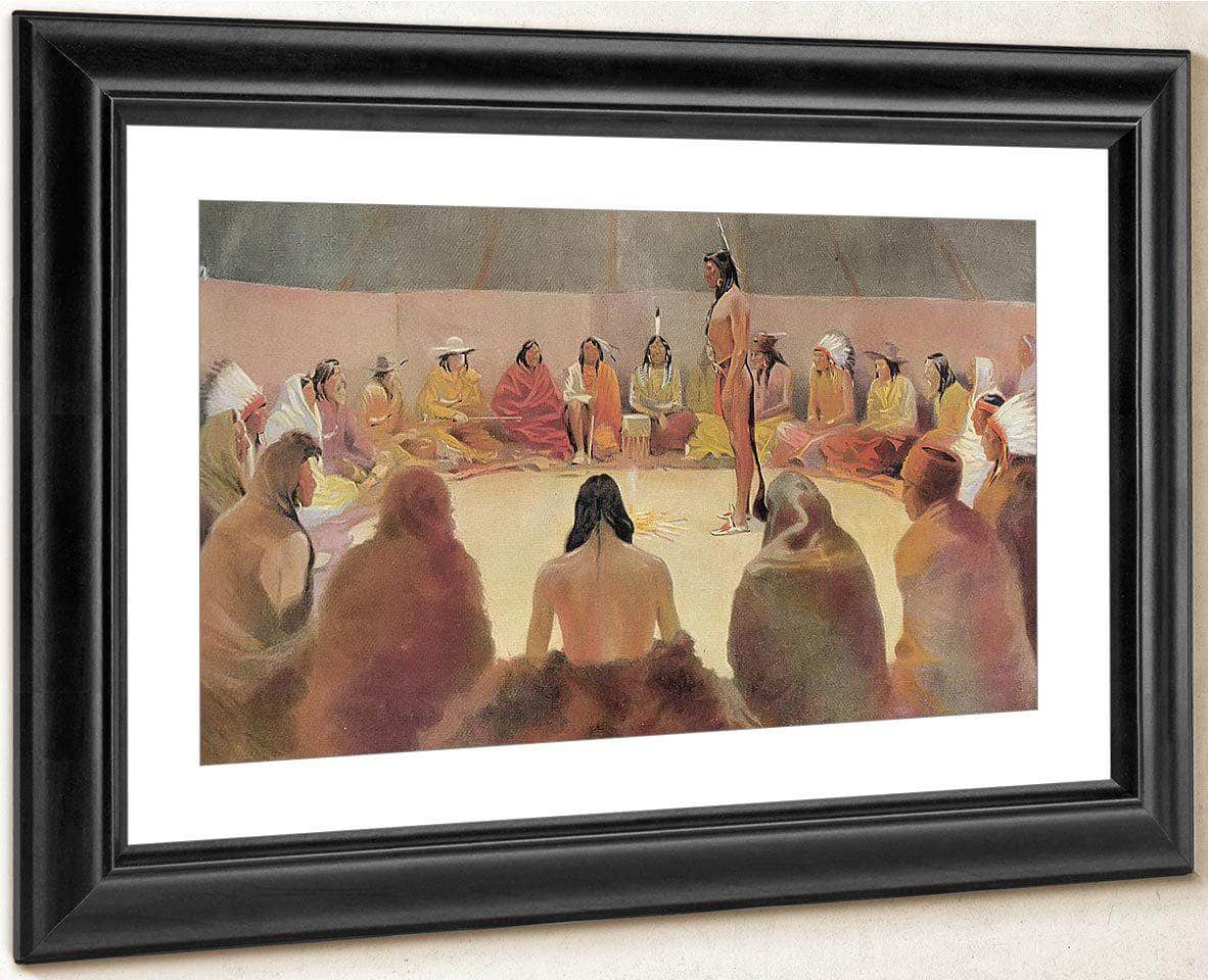 White Otter Defies The White Man By Frederic Remington Fine Art Print