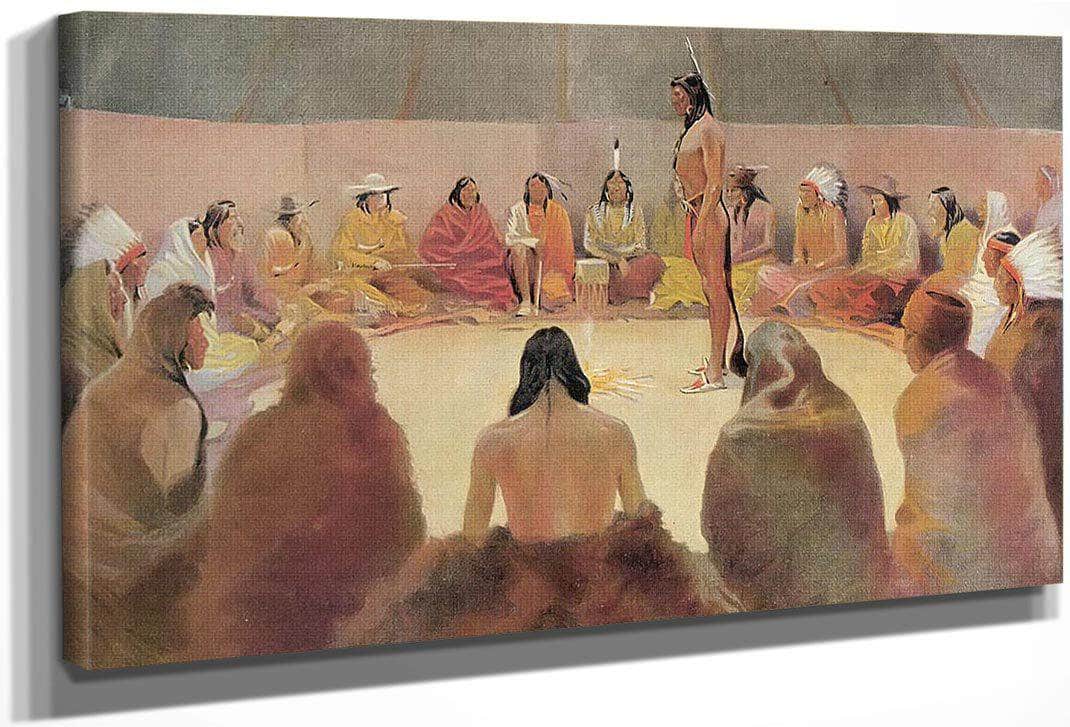 White Otter Defies The White Man By Frederic Remington Fine Art Print