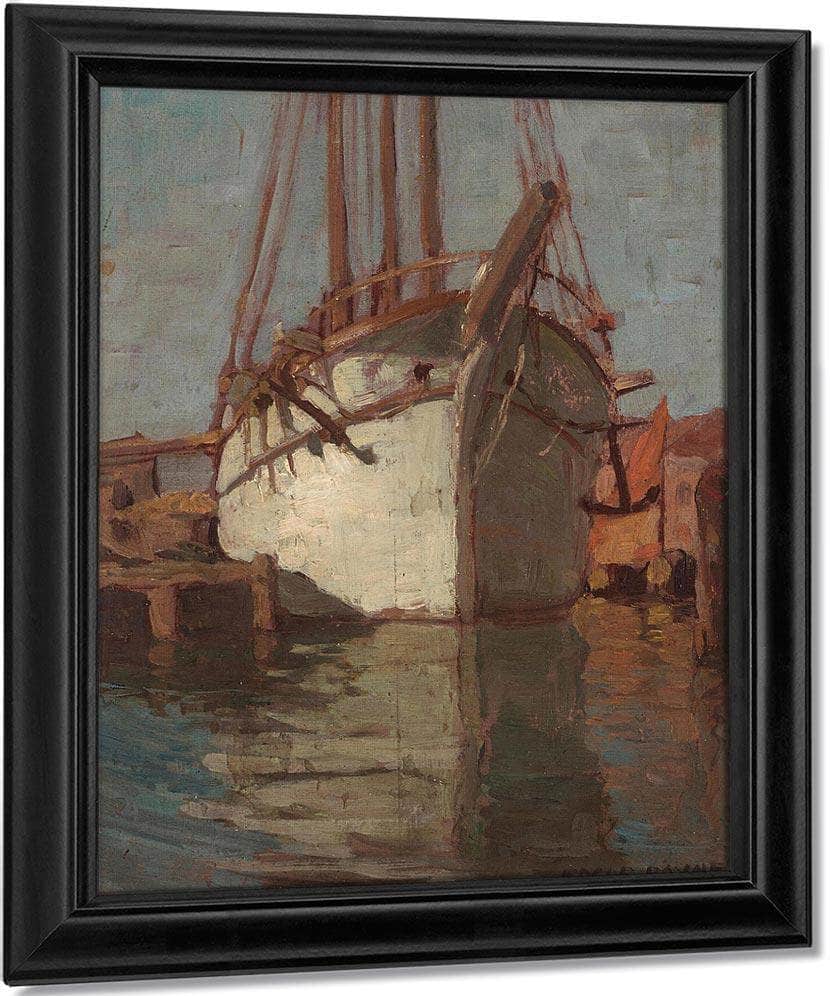 White Sailboat; Sails Descending At Chioggia (Double Sided) By Edgar Payne Fine Art Print