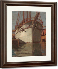 White Sailboat; Sails Descending At Chioggia (Double Sided) By Edgar Payne Fine Art Print