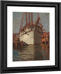 White Sailboat; Sails Descending At Chioggia (Double Sided) By Edgar Payne Fine Art Print