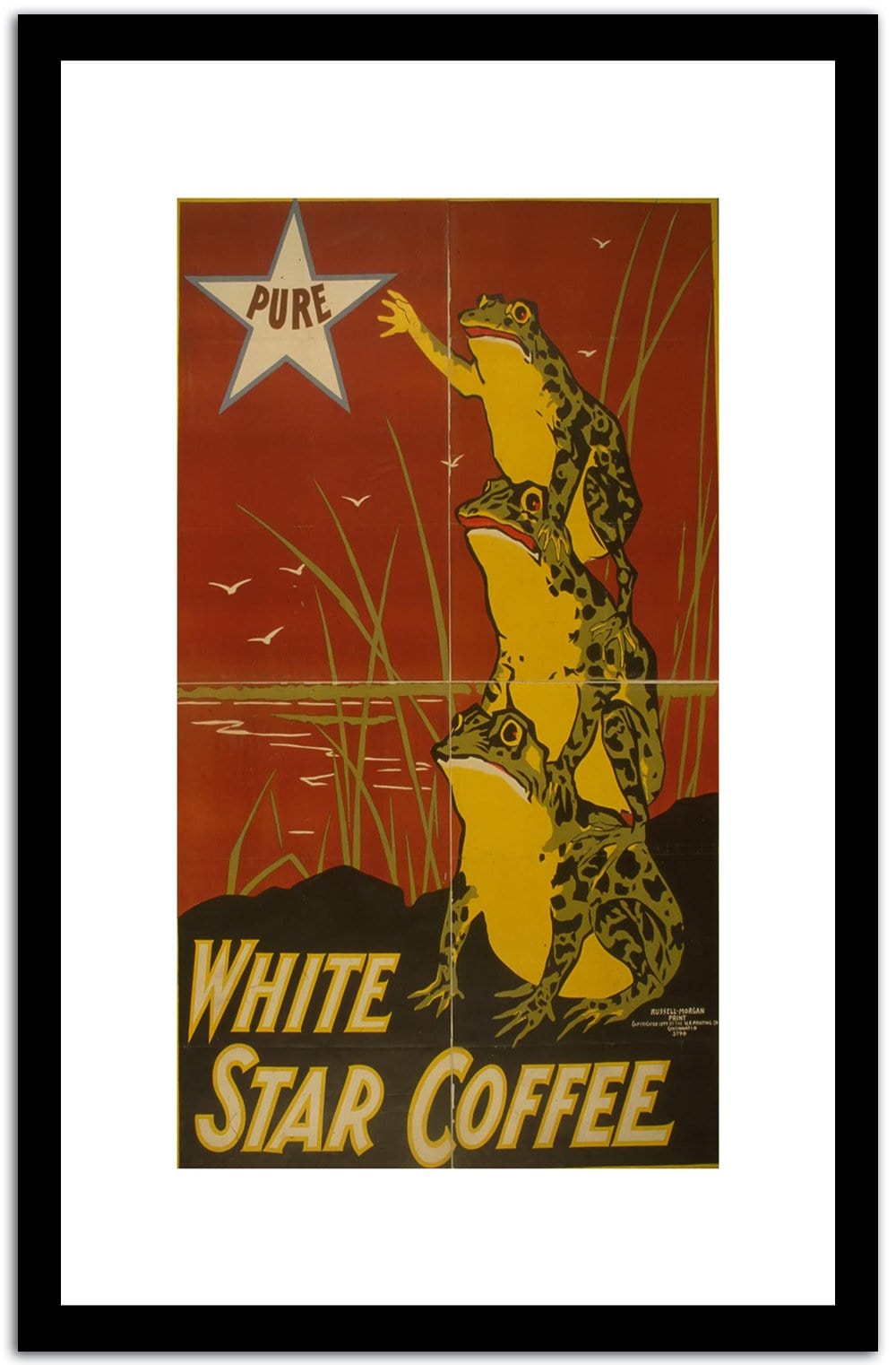 White Star Coffee  Wpa Vintage Advertising Fine Art Print