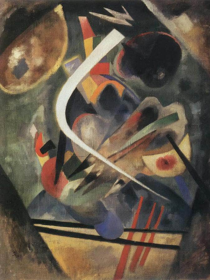 White Stroke By Wassily Kandinsky Fine Art Print