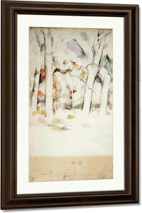 White Tree Trunks By Cezanne Paul Fine Art Print