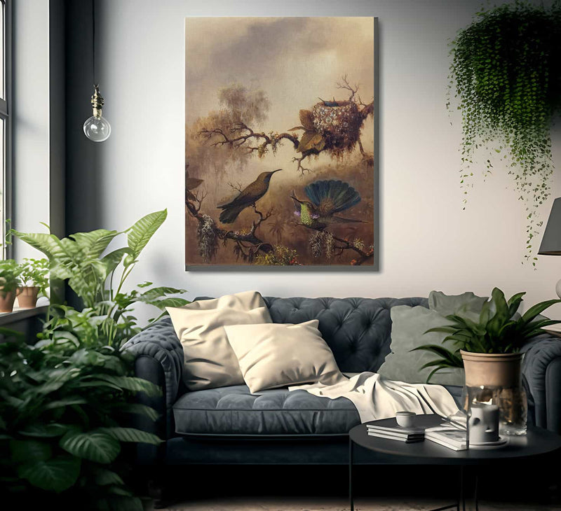 White Vented Violet Ear By Martin Johnson Heade Fine Art Print