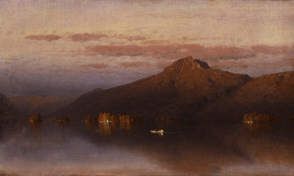 Whiteface Mountain From Lake Placid By Sanford Robinson Gifford Fine Art Print