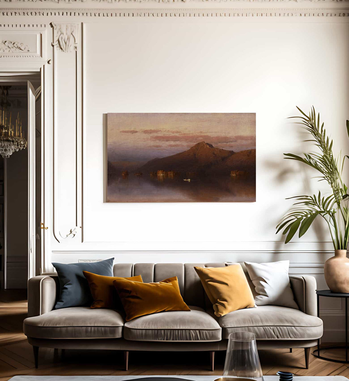 Whiteface Mountain From Lake Placid By Sanford Robinson Gifford Fine Art Print