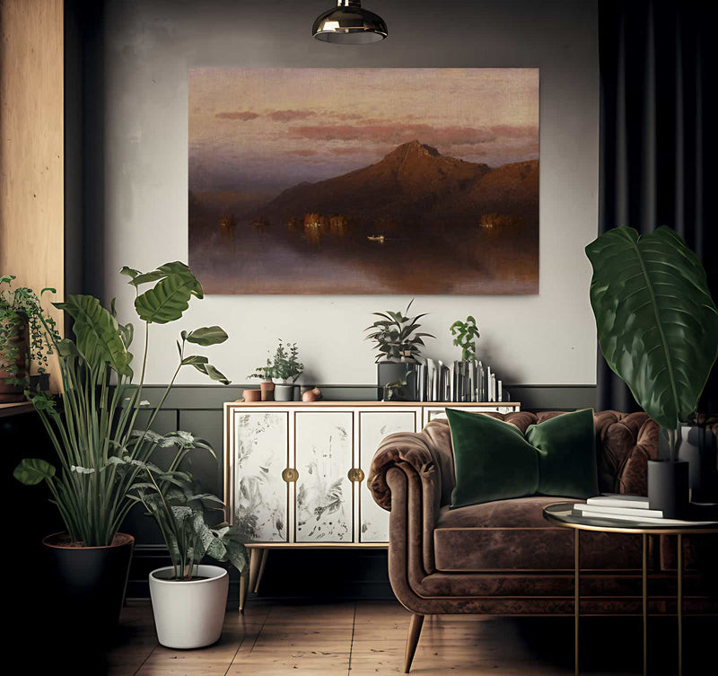 Whiteface Mountain From Lake Placid By Sanford Robinson Gifford Fine Art Print