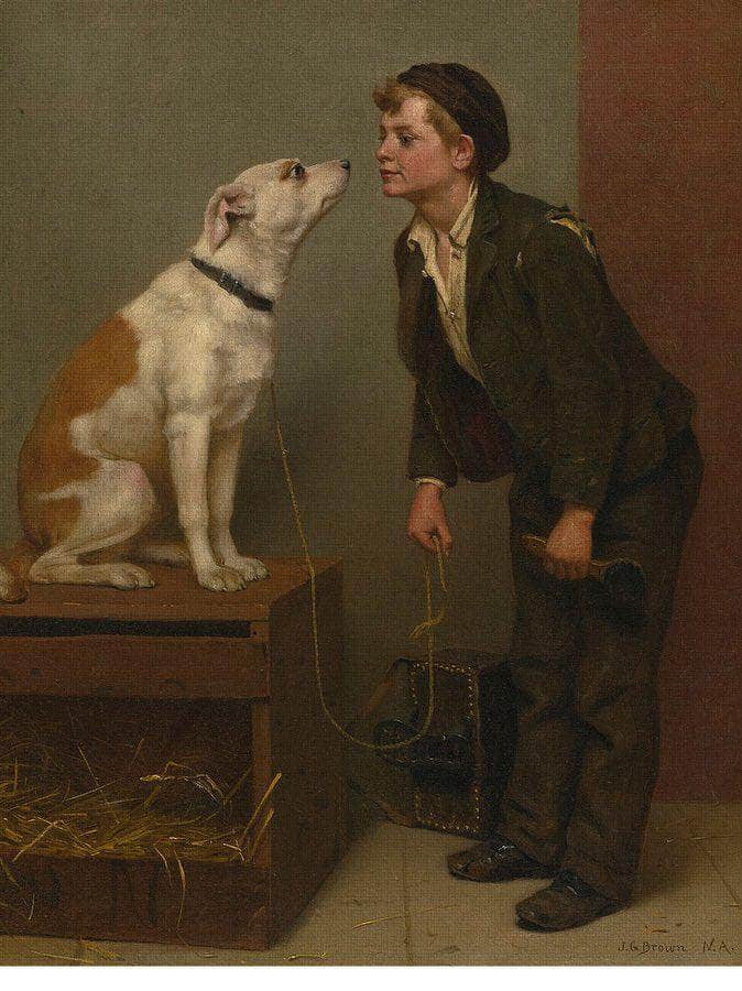 Who Do You Love By John George Brown Fine Art Print