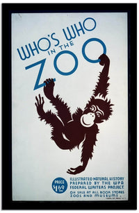 Who's Who In The Zoo  Vintage Poster Fine Art Print