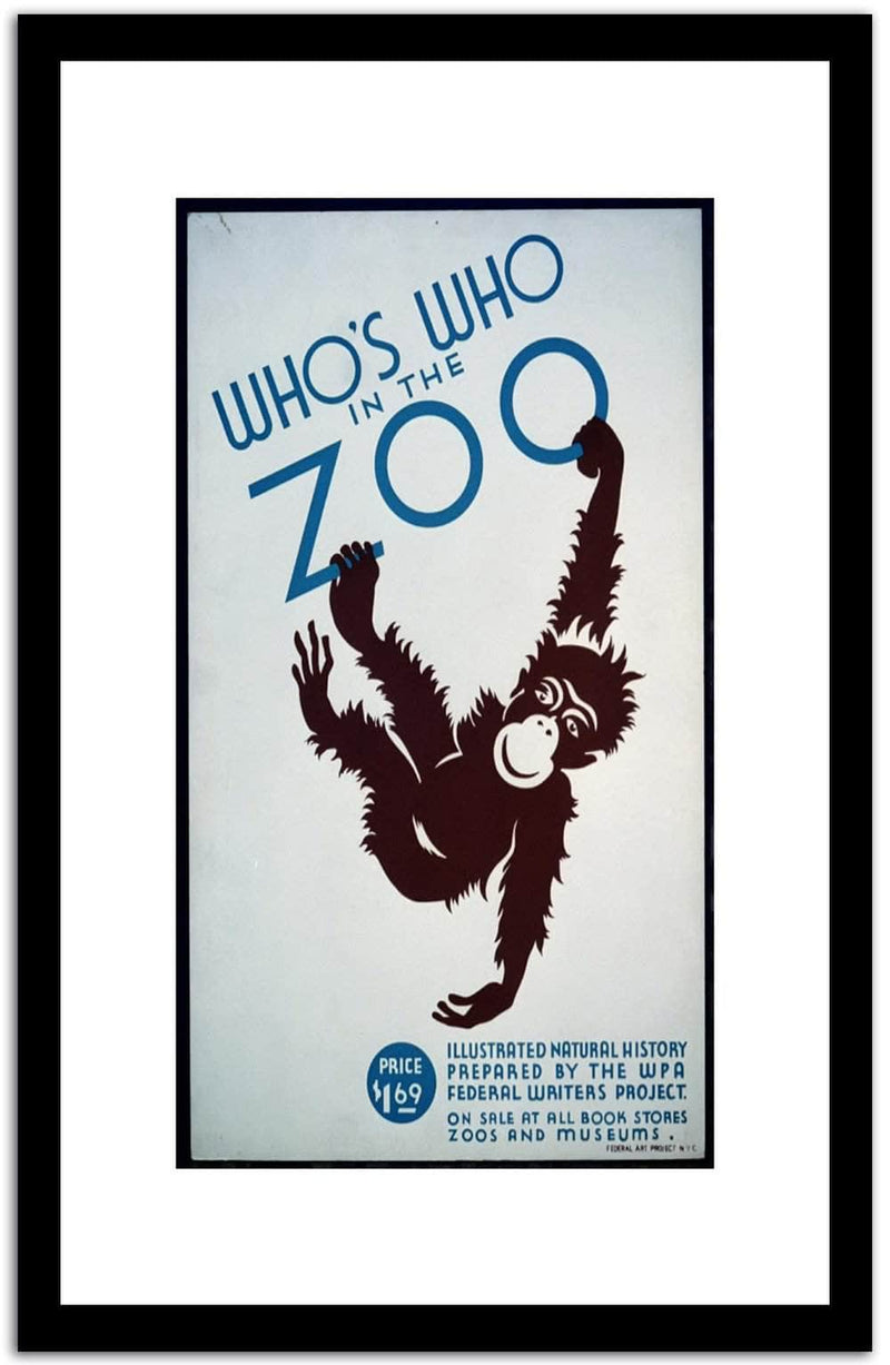 Who's Who In The Zoo  Vintage Poster Fine Art Print