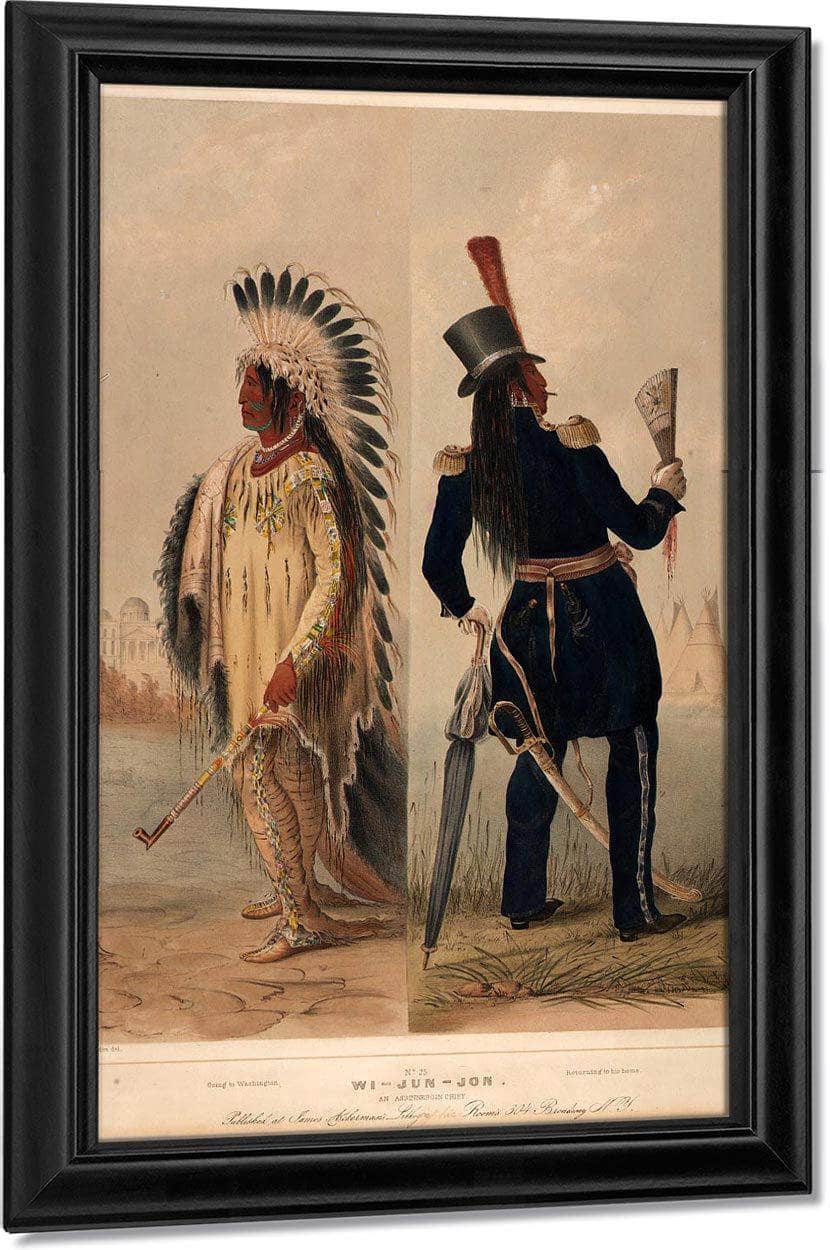 Wi Jun Jon. An Assinneboin Chief. By George Catlin Fine Art Print