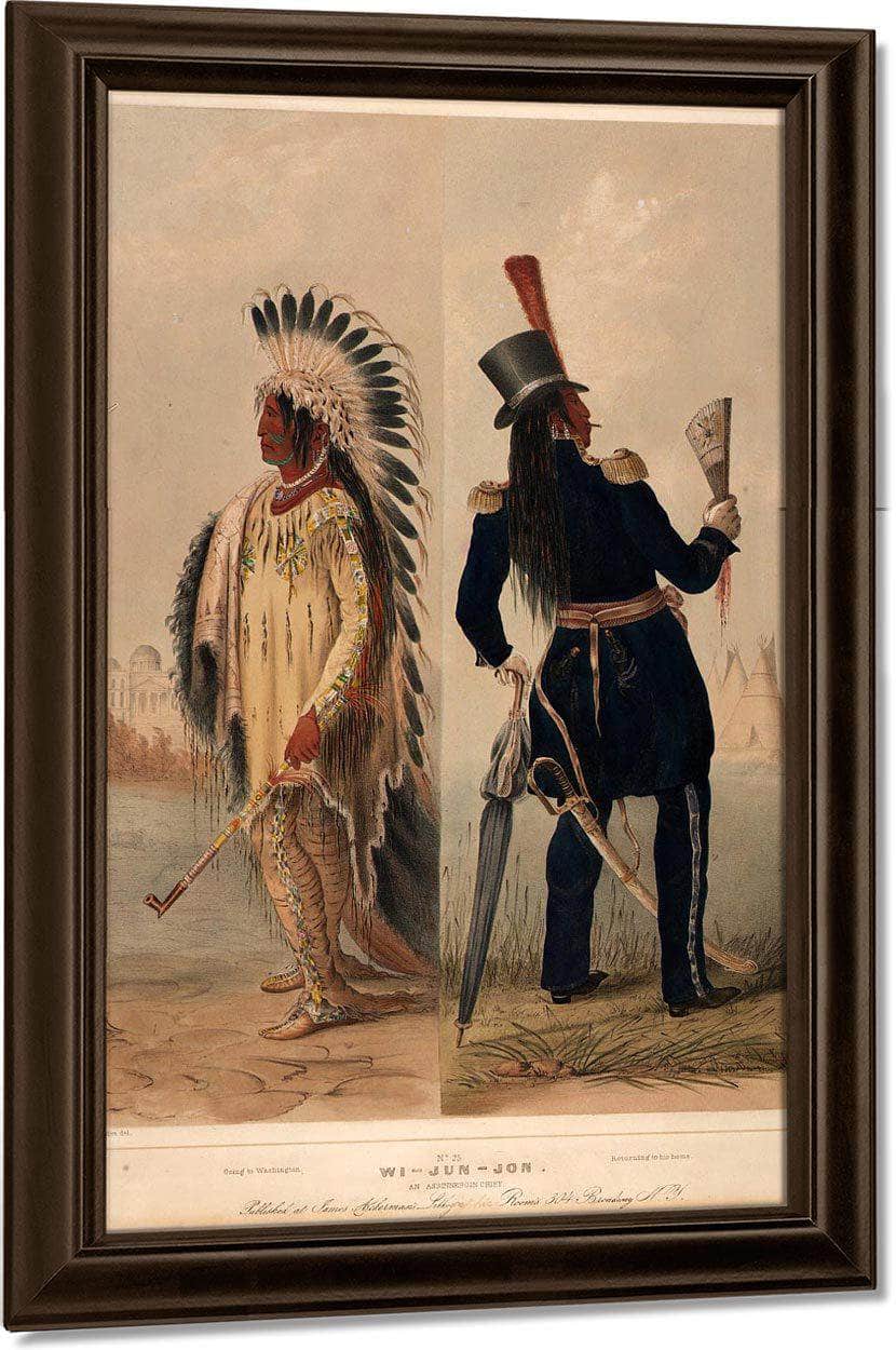 Wi Jun Jon. An Assinneboin Chief. By George Catlin Fine Art Print