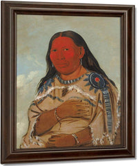 Wife Of Two Crows By George Catlin Fine Art Print