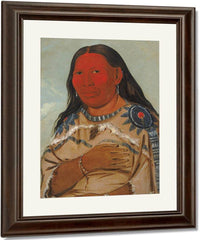 Wife Of Two Crows By George Catlin Fine Art Print