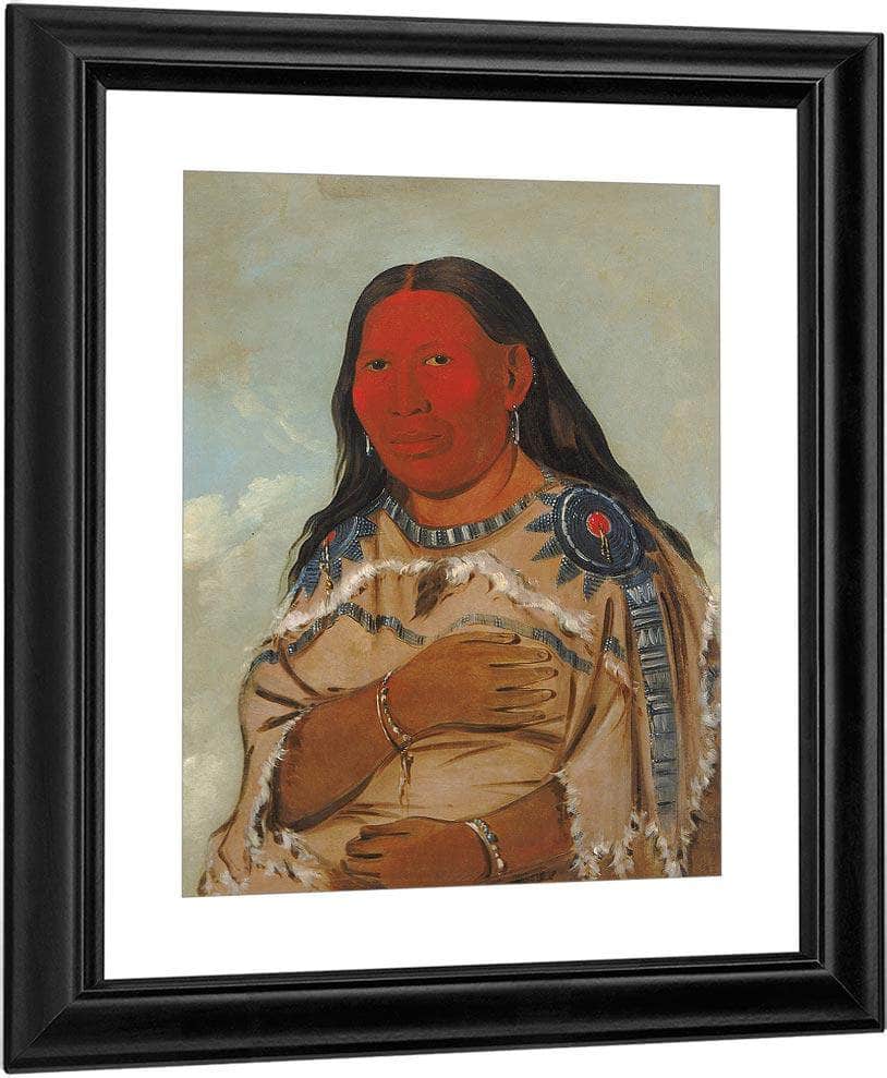 Wife Of Two Crows By George Catlin Fine Art Print