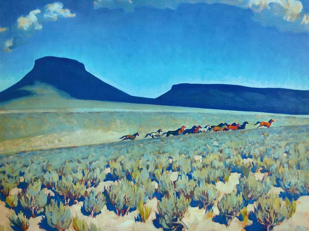Wild Horse Country Humboldt County Nevada By Maynard Dixon Fine Art Print